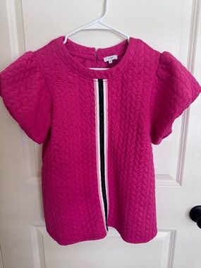 Pink Navy Stripe Sweater, Size M